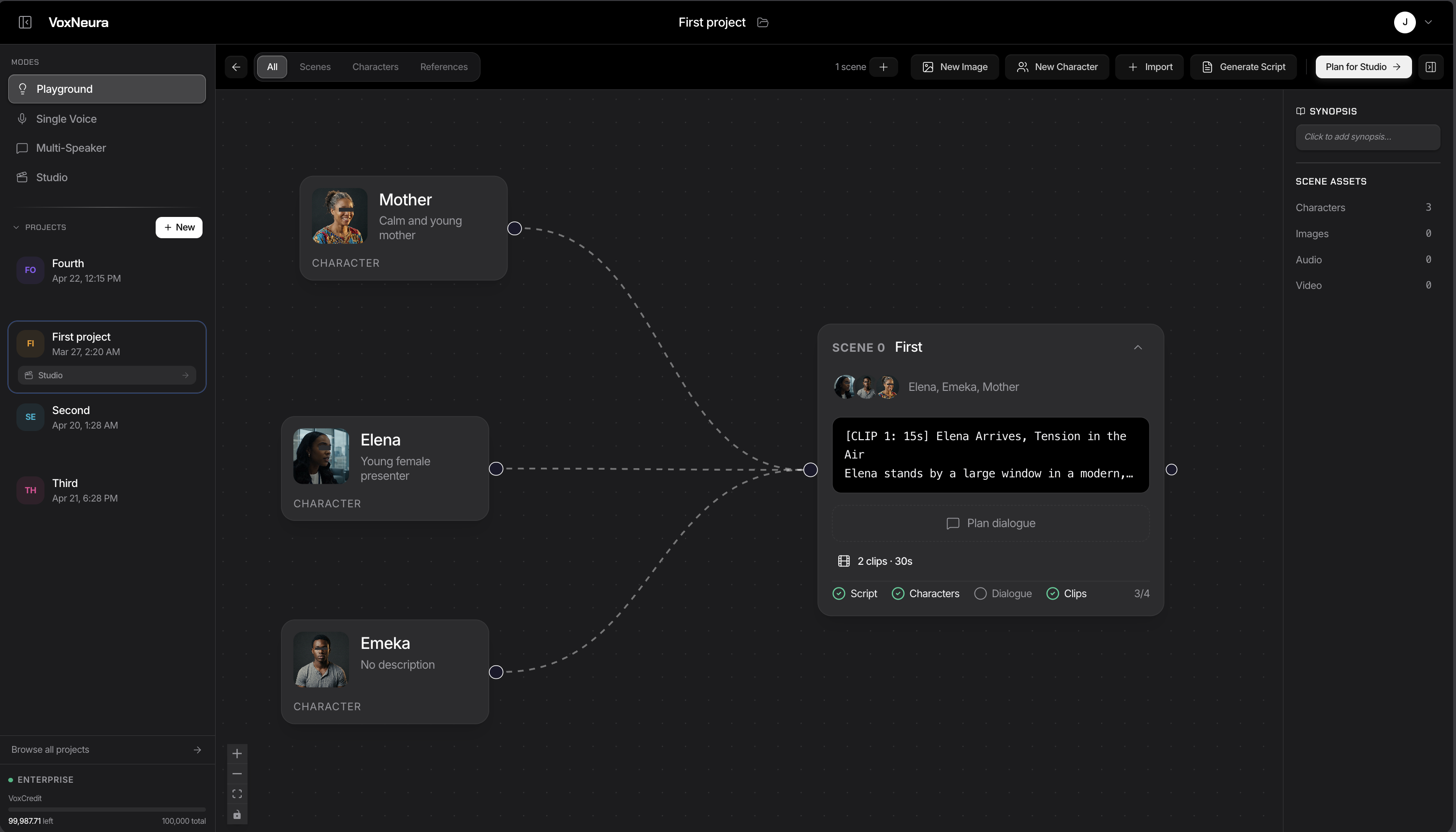 VoxNeura Studio — live platform